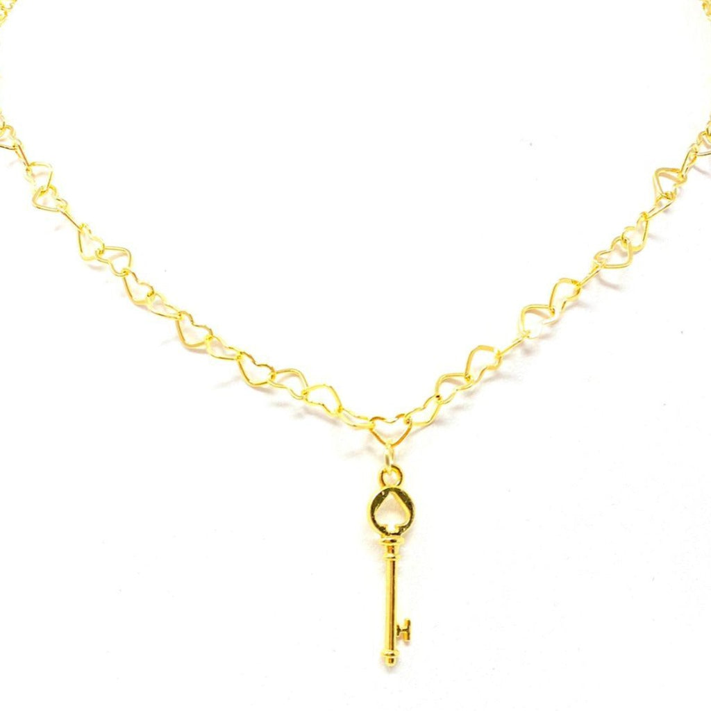 choker llave color oro