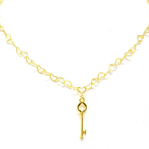 choker llave color oro