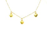 Cargar imagen en el visor de la galería, Choker corazones color oro

